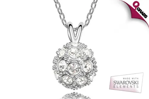 From QR79, Glitter with a Crystal Ball Necklace made with Swarovski® Elements Crystals! (QR349 Value)